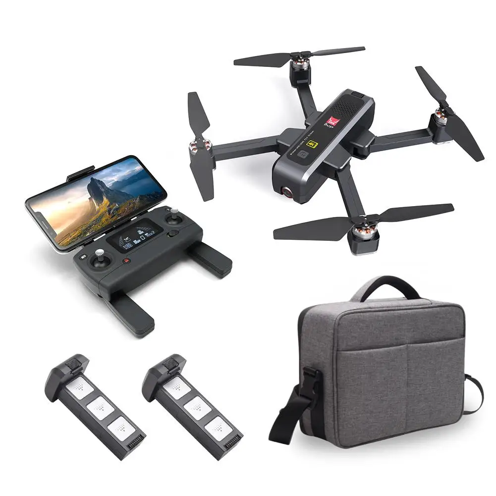 Темно-серый Дрон с дистанционным управлением 4K 5G WiF HD камера Квадрокоптер FPV четырехосевой Дрон с бесщеточным Мотором оптический поток глобальная позиционирование - Цвет: Темно-серый