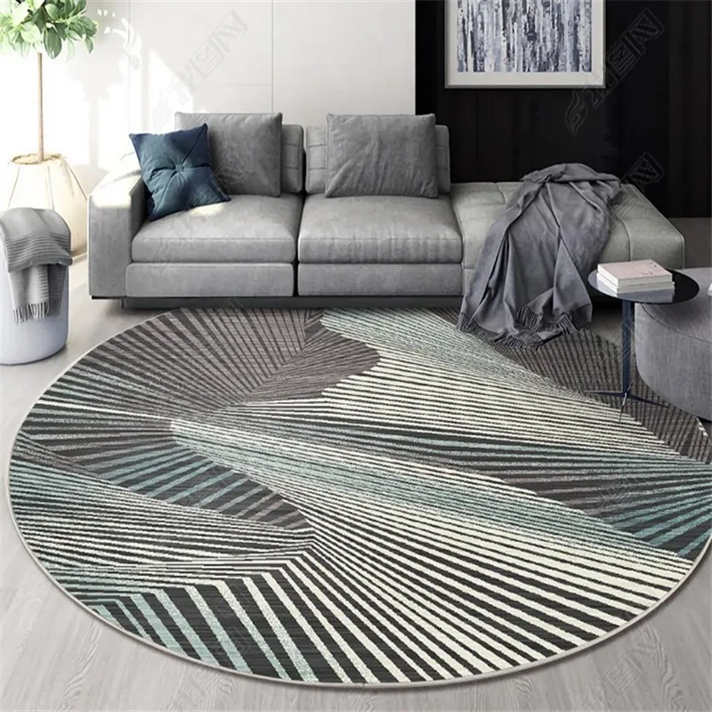 

Nordic Style Round Carpets for Large Living Room Lounge Rug Bedroom Rugs Anti Slip Prayer Floor Mat Mandala Hand Knotted Carpet