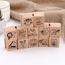 Core Street Wood Seal Set Warm Small Series Theaceae Rubber PDA Diary DIY Decoration Chapter 6