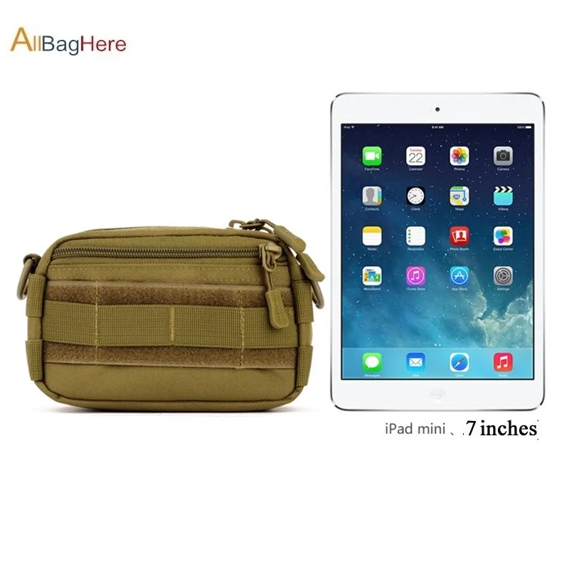 Mini Molle Pouch 5.5 inches Phone Bag Tactical Fishing Hiking Crossbody Camo Travel Portable Shoulder Sling Bag Climbing Cycling