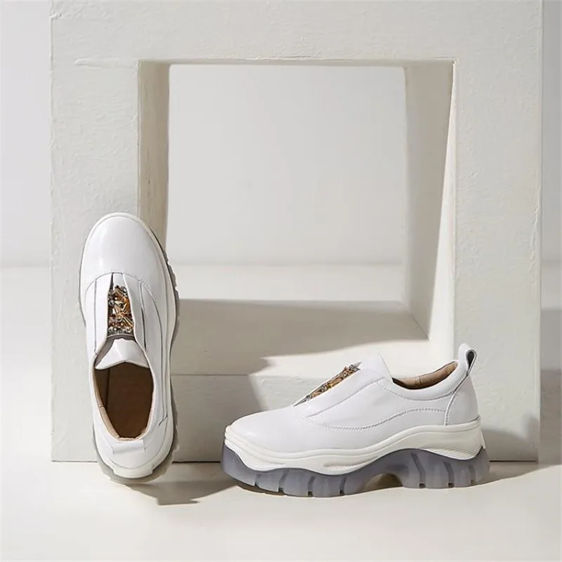 Новые туфли на плоской подошве со стразами; Zapatos De Mujer; повседневная женская обувь на прозрачной подошве; Модные женские Сникеры на платформе