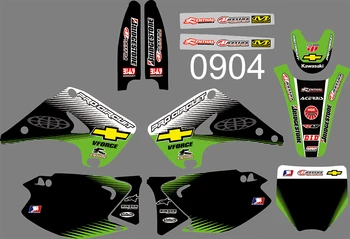 

0904 3M Motorcycle Team Graphic & Backgrounds Decal Sticker Kits for Kawasaki KX125 KX250 2003 2004 2005 2006 2007 2008-2012