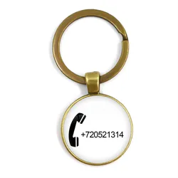 Personalized Phone Number Anti - Lost Custom Keychain Gift Wholesale (3)