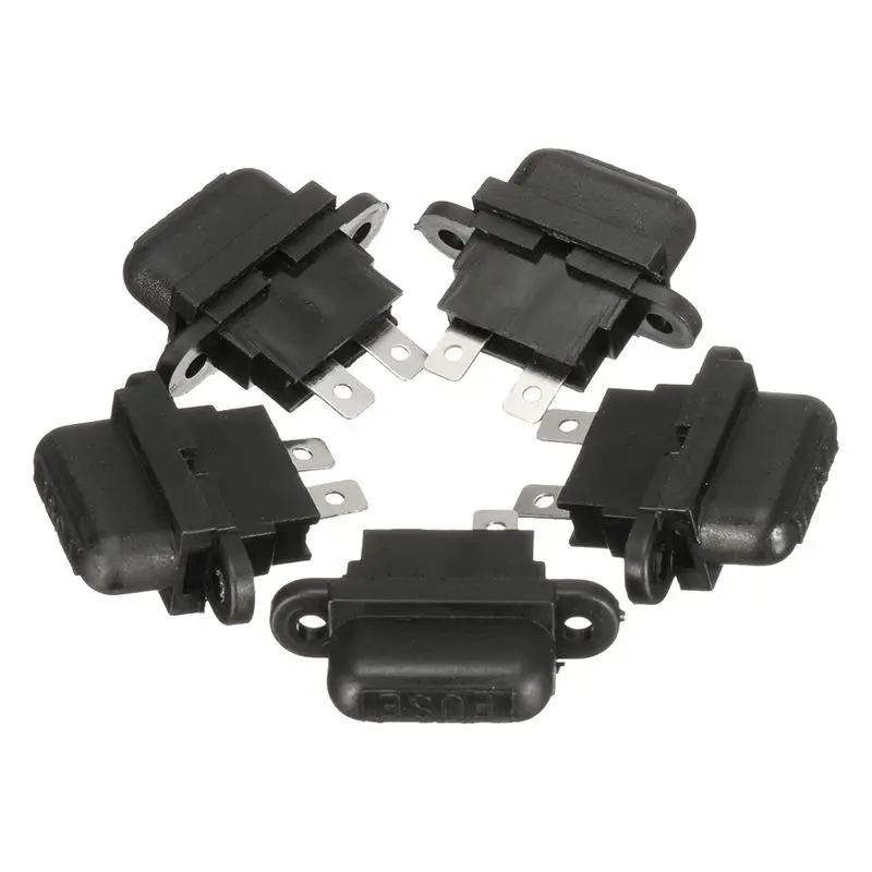 

Hot Sale 5Pcs 30A Amp Auto Blade Standard Fuse Holder Box For Car Boat Truck With Cover