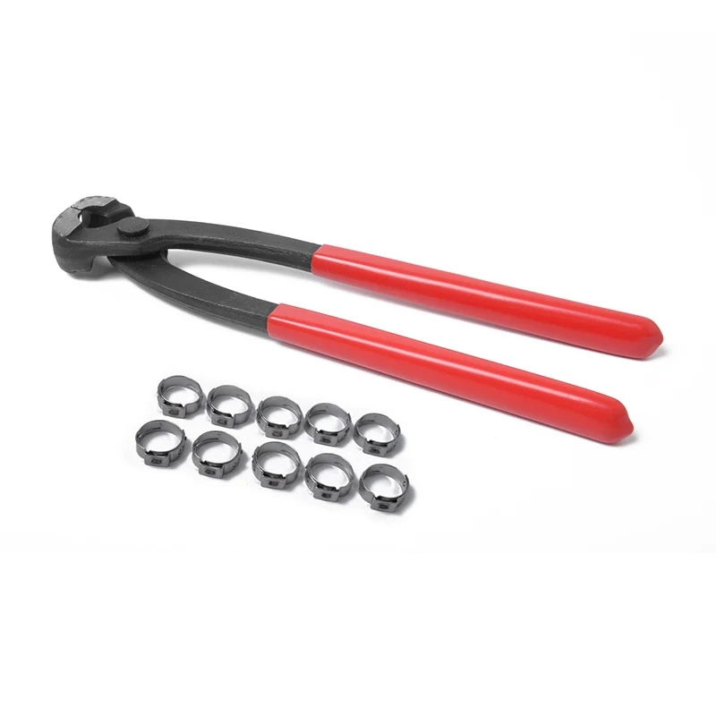 

10PCS 5.8-23.5mm Single Ear Plus Stainless Steel Hydraulic Hose Clamps O-Clips Pipe Fuel Air W Ear Clamp Pincer