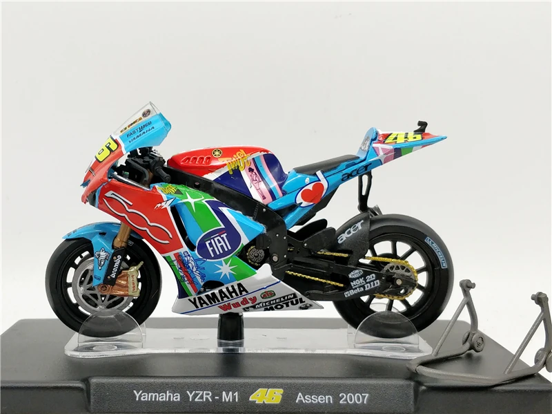 Original factory 1:24 Yamaha YZR-M1 Assen 2007 Motorcycle alloy car toys for children kids toys Model gift original box