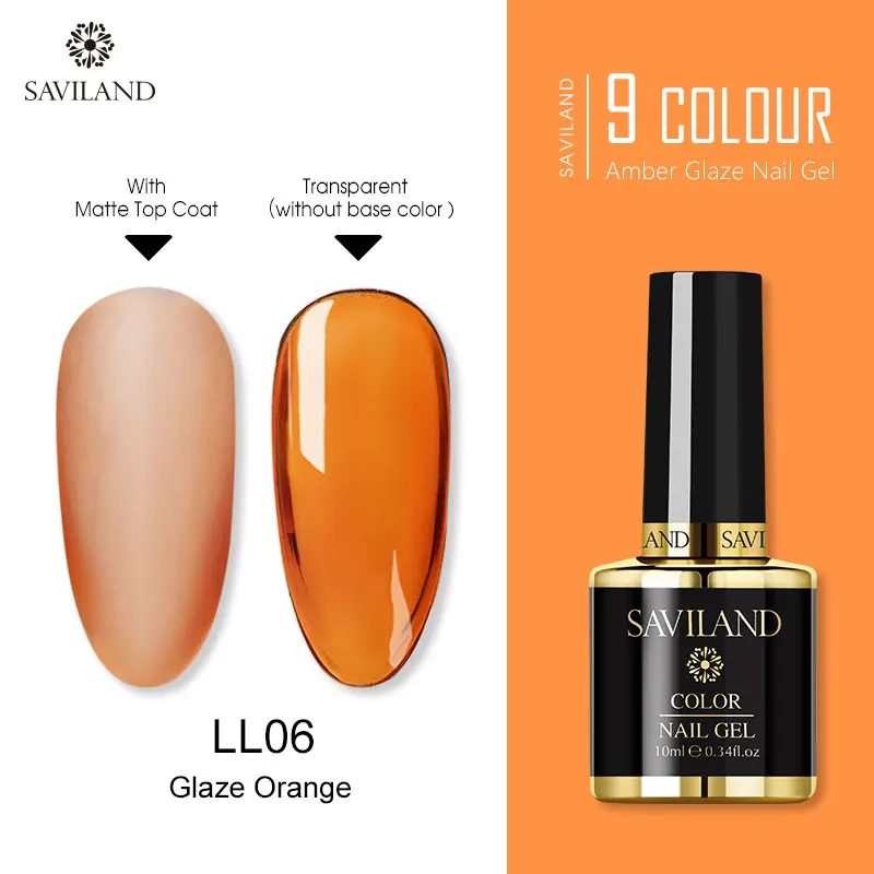 10ML LL06 SAVILAND Желе Радуга Янтарный Glasze гель Полный Цвет УФ-гель для ногтей DIY Дизайн ногтей нужен Топ базовый дизайн - Цвет: 10ML LL06