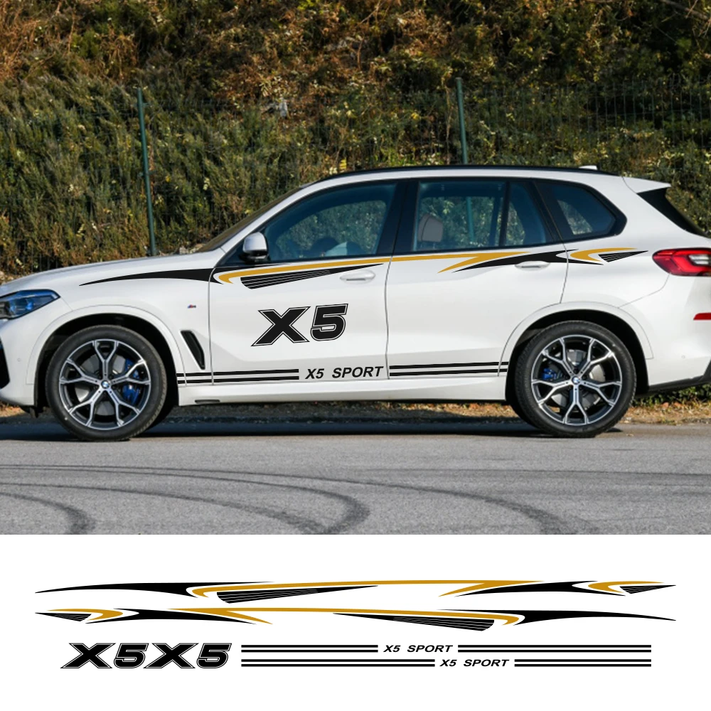 6pcs Car Stickers Sport Diy For Bmw X5 F15 E70 E53 G05 Vinyl Film Auto