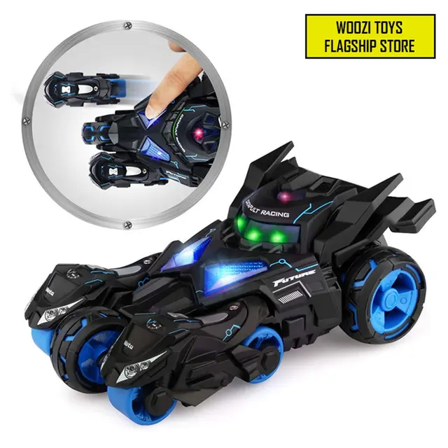 Pull Back Car 1:32 Alloy Car Ejection Three-in-one Racing Light Music Stunt Motorcycle Light Gift Toys 1