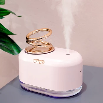 

Creative Suspended Double Ring USB Humidifier Home Colorful Night Light Small Aroma Diffuser Office Essential Oil Atomizer