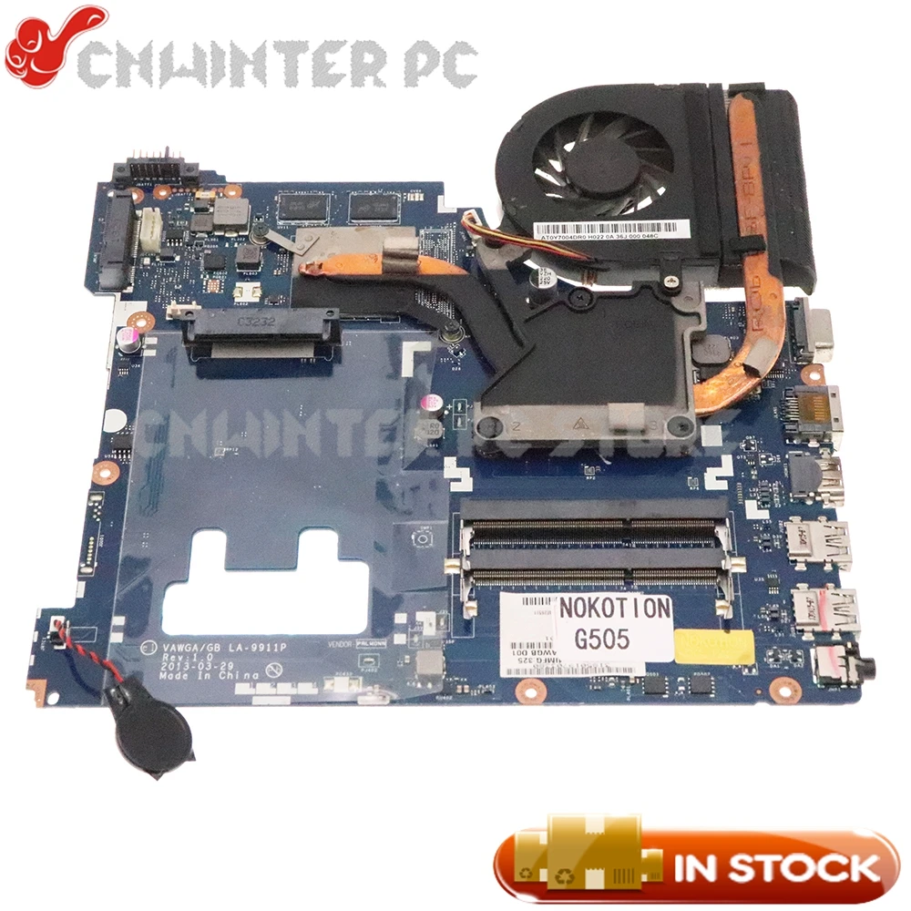 Материнская плата NOKOTION VAWGA GB LA-9911P для Lenovo Ideapad G505 системная HD8570M или R5 M230