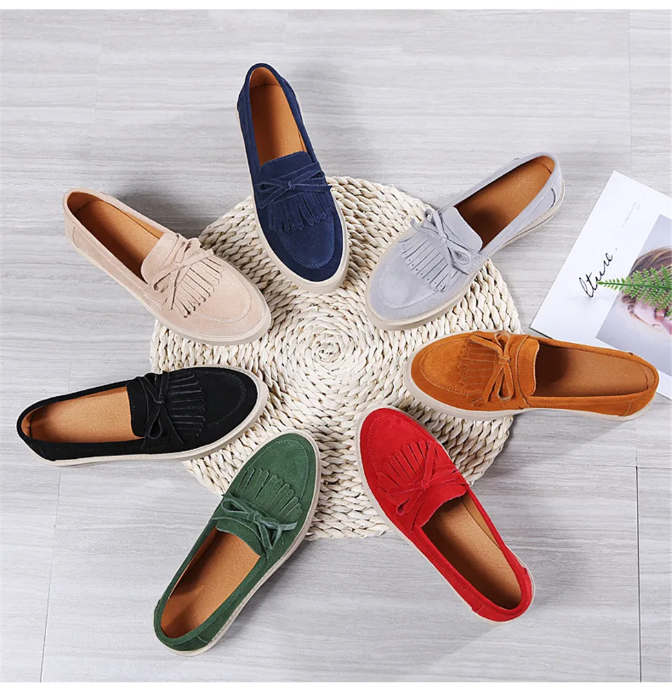 HX 2859-2019 Fashion Tassel Women's Platforms Shoes Genuine Leather Womans Sneakers-1