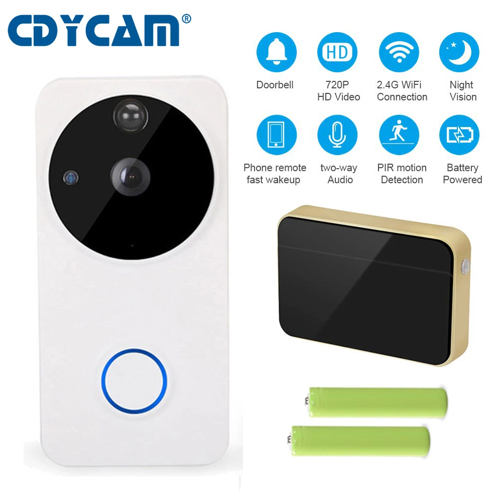 Водонепроницаемая IP видеокамера CDYCAM 720P Wi Fi дверной звонок