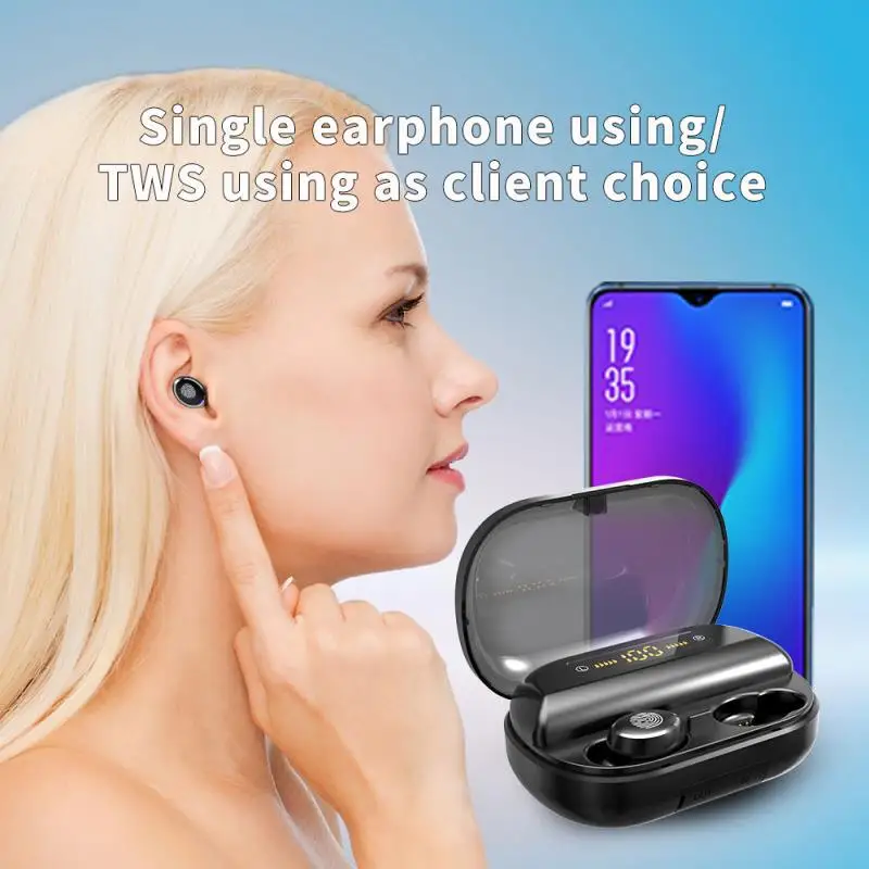 Bluetooth headphones TWS Wireless Earphones with LED Display Waterproof 4000Amh Charging Box Bluetooth headsets pk i12 earbuds