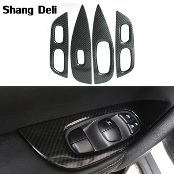 

Car Armrest Window Glass Lift Button Panel Cover Trim Carbon Fiber ABS For Nissan X-Trail XTrail T32 Rogue 2014 - 2020