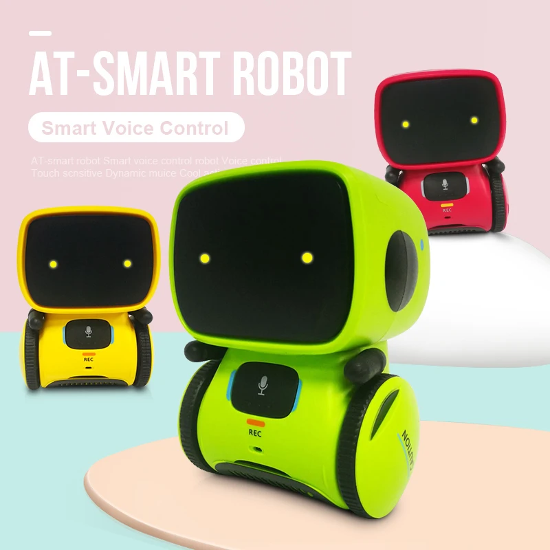 На радиоуправлении умный робот Интеллектуальный Голосовое управление DIY игрушка для тела детский Робот Игрушки Интеллектуальный с танцами Подмигивающая модель для детей продукты