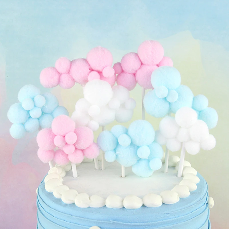 

Cloud Cupcake Toppers Happy Birthday Cake Topper Wedding Cake Decoration Tool Baby Shower Kids Party Wedding Favor Supplies