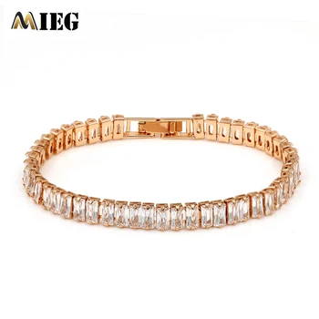 

MIEG 1PC Cubic Zirconia Tennis Bracelets Bangle Fashion Charm CZ Bracelets For Bridal Wedding Jewelry Gift