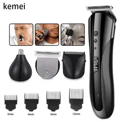 Kemei машинка для стрижки волос мужская электрическая машинка для стрижки волос триммер для бороды машинка для стрижки волос нос триммер для
