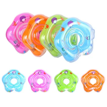 

2019 Hot Selling Baby Bath Swimming Neck Float Inflatable Ring Adjustable Swimming Ring Safety Aids 1-18 Months