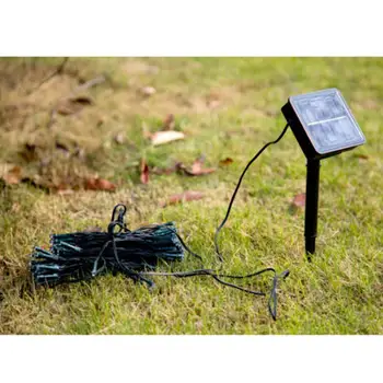 

Green Solar battery powered LED Wire Joyous Happy String Fairy Lights lamp