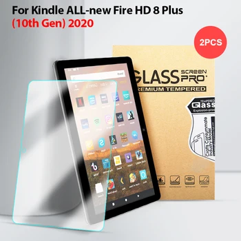 

For Amazon Kindle Fire HD 8 / Fire HD 8 Plus 2020 Release Tempered Guard Screen Protector Tempered Glass Protective Film 2PCS