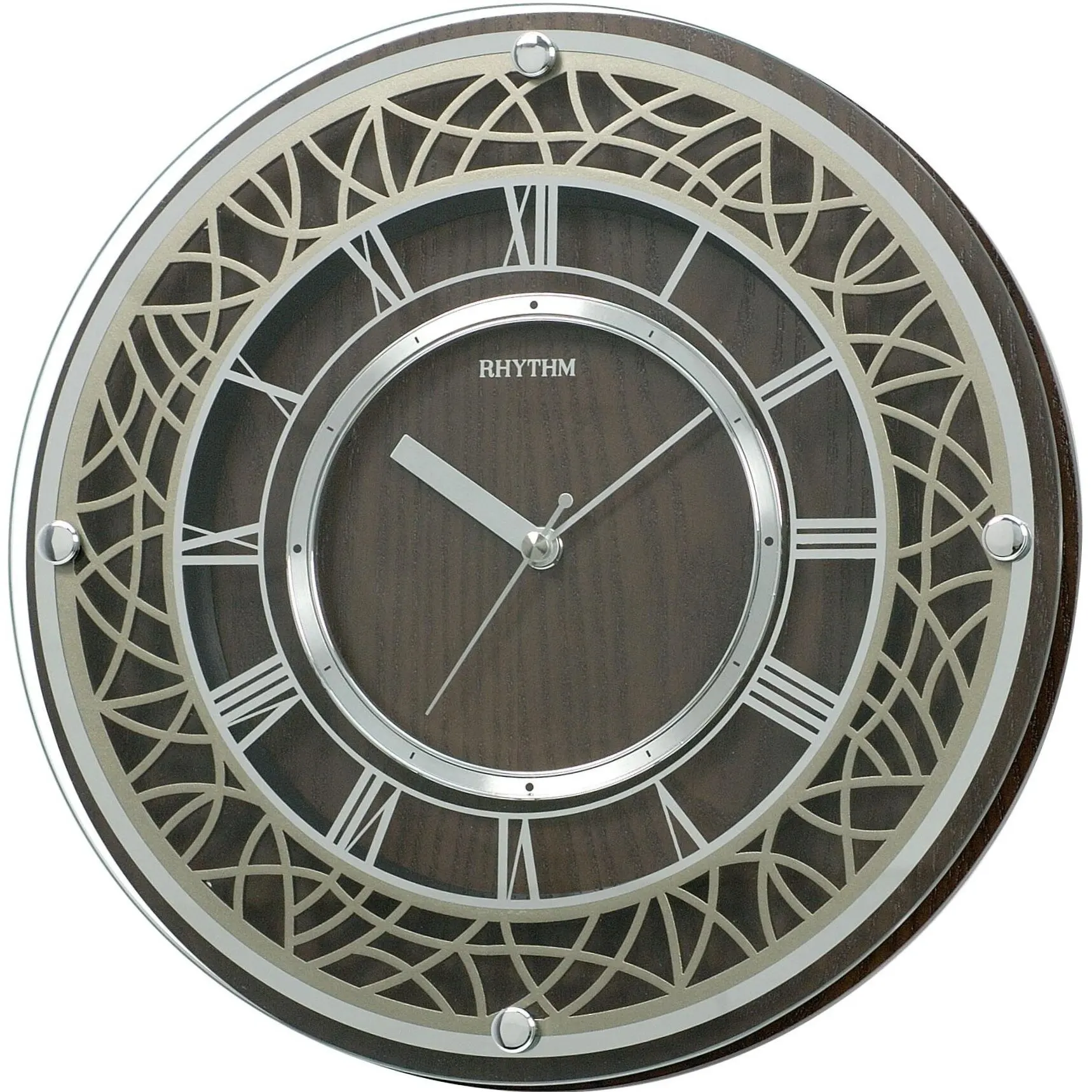 Rhythm CMG103NR06 настенные часы в коллекции Wooden | Дом и сад