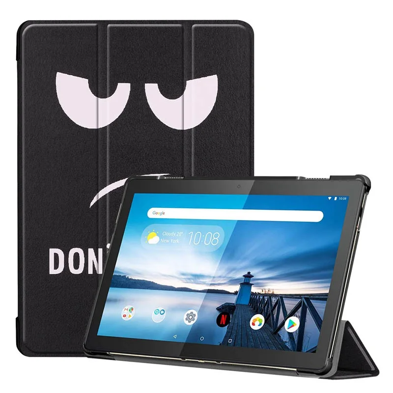 DY Тонкий флип-чехол с подставкой из искусственной кожи для lenovo Tab M10 TB-X605F 10,1 дюймов чехол для lenovo Tab M10 10,1 чехол для планшета+ пленка+ ручка - Цвет: DY