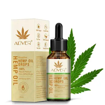 

30ml Organic Hemp Oil Drops Essential Oil Reduce Stress Pain Relief Sleep Aid 100% Natural Body Massage Oils