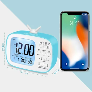 

Alarm Clock for Kids with Three Alarm Alarm Clock Wake Up Digital Clock for School Night Light Alarm Clock for Girls Bedroom Boy