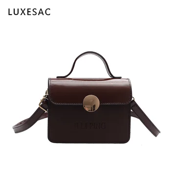 

Vintage Solid Color Lacquer Leather Luxury Handbags Women Bags Designer Crossbody Bags Sac a Main Mini Square Bag for Women Luxe