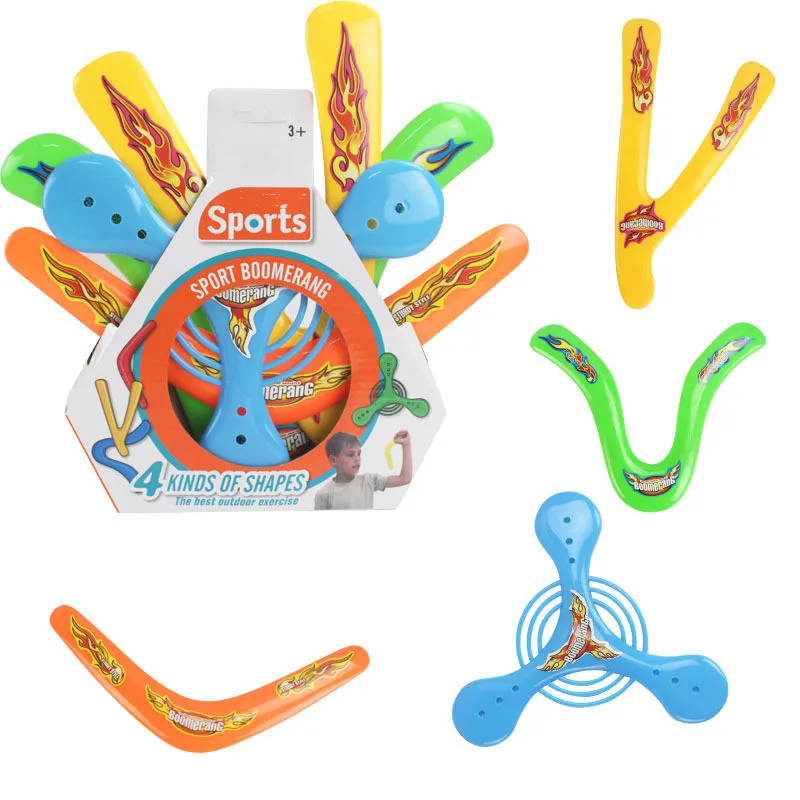Kids 4 Shapes Colorful Boomerang Lightweight Genuine Returning Throwback Toy SH 