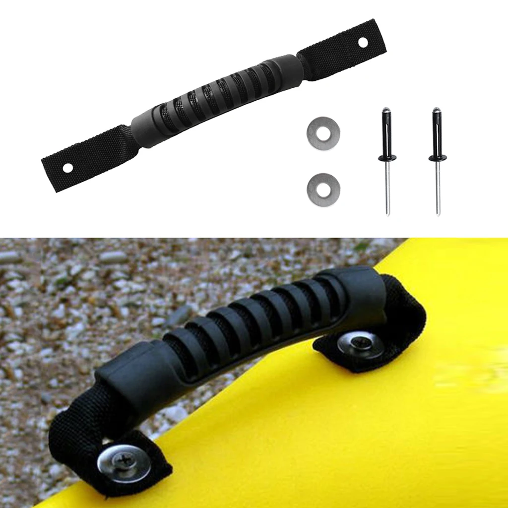 Universal Kayak Side Mount Carry Handle / Luggage Handle / sit on top Fishing Boat Canoe Strap with Tri Bulb Rivets