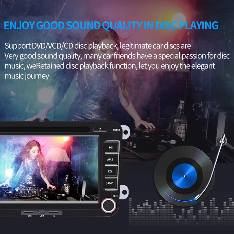 2 DIN 7 дюймов HD емкостный сенсорный экран Bluetooth автомобильный DVD MP5 gps Navi плеер RDS+ камера подходит для Volkswagen VW Skoda Octavia