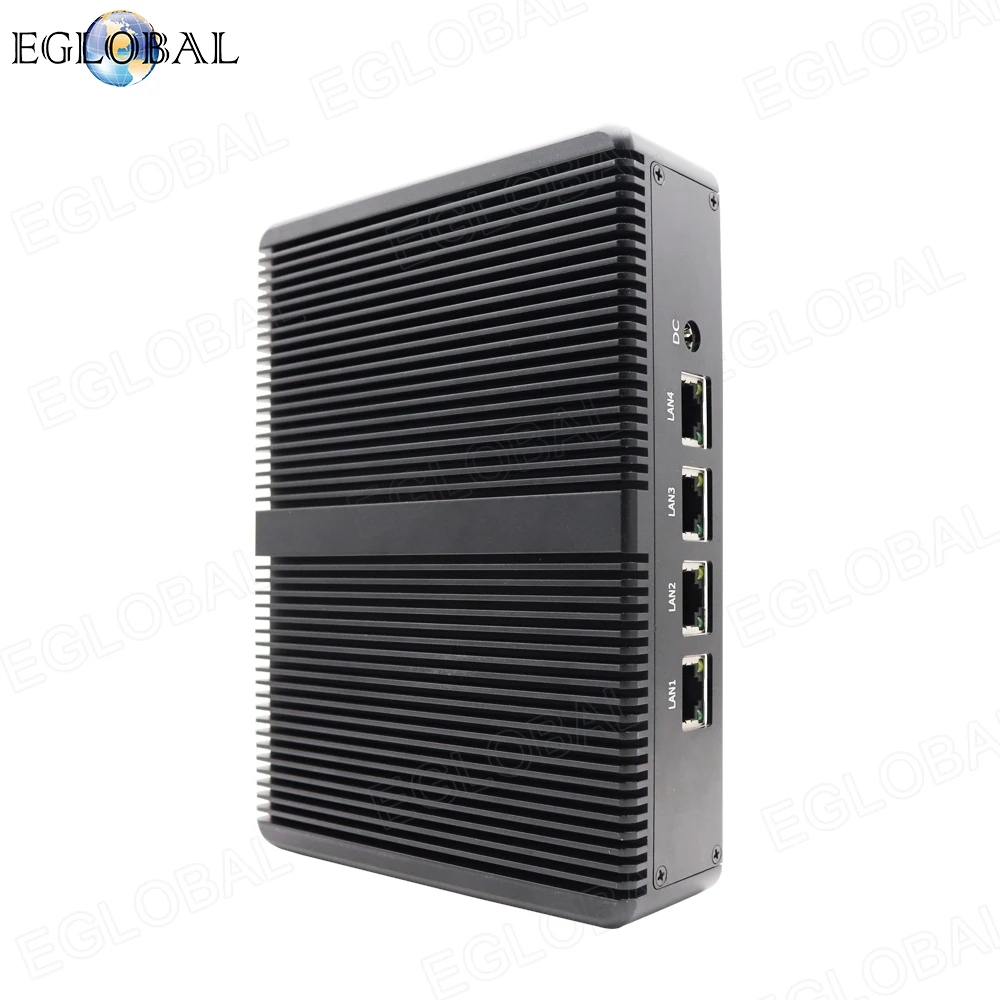 4 RJ45 Lan Intel Celeron J1900 безвентиляторный мини-ПК PfSense брандмауэр маршрутизатор Четырехъядерный 4 потока сетевой сервис Многофункциональный ПК