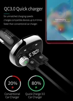 tf כרטיס מטען לרכב עם משדר FM Bluetooth Receiver אודיו נגן MP3 TF כרטיס U-דיסק לרכב אלחוטי קיט Dual USB טלפון מטען לרכב (5)