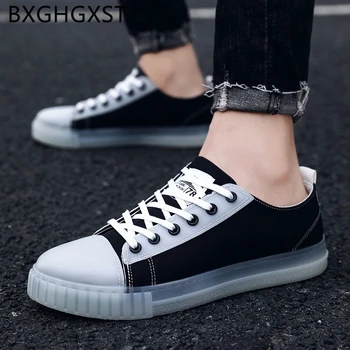 

Skate Summer Shoes Men Brand Fashion Harajuku Breathable Canvas Shoes Men Casual Korean Style Designer White Shoes Men 2020 Buty