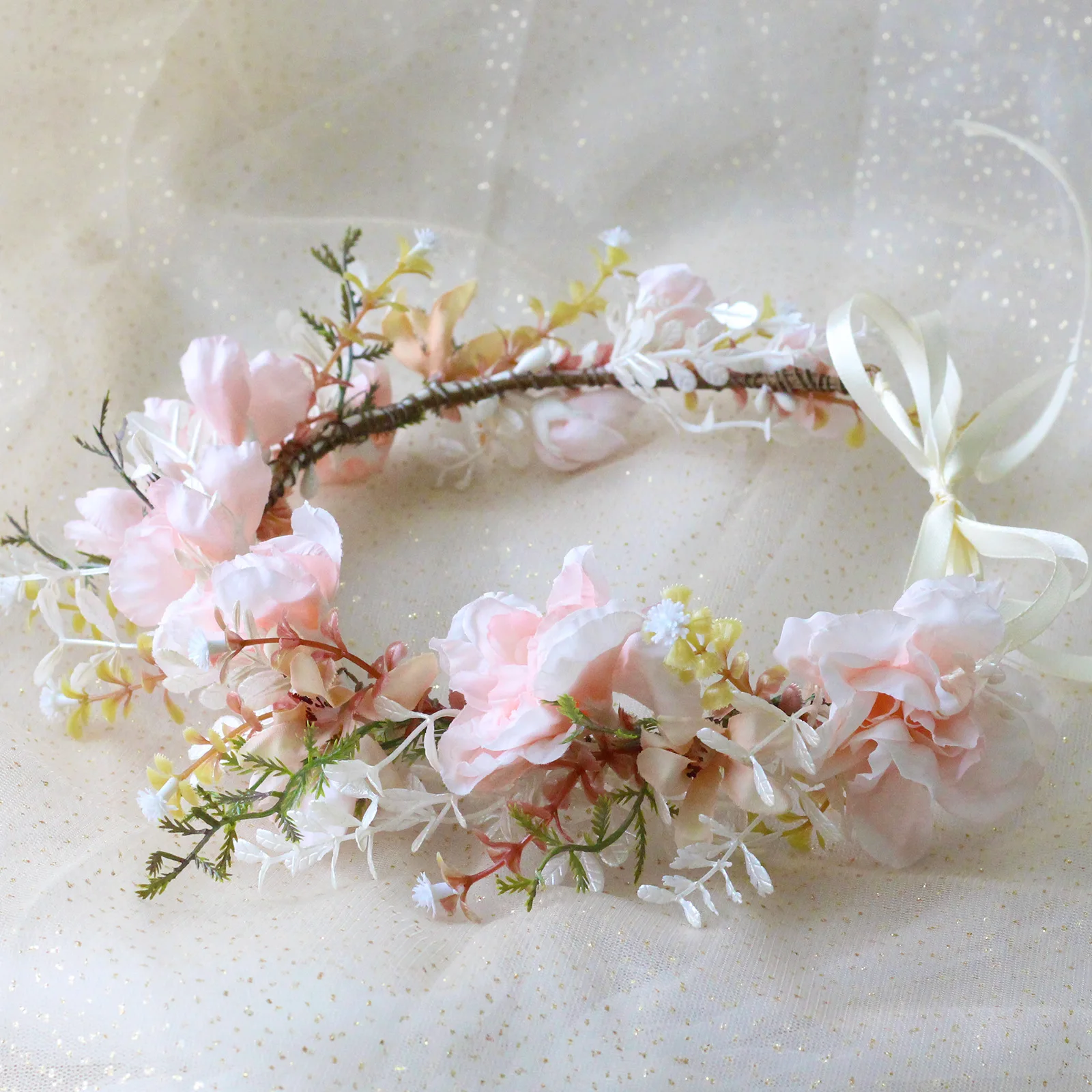 best headbands for women Bridesmaid Hair Flower Headbands Wedding Wreaths Hair Accessories Bridal Flower Crown Beach Hawaii Garland Floral Headpieces bride headband