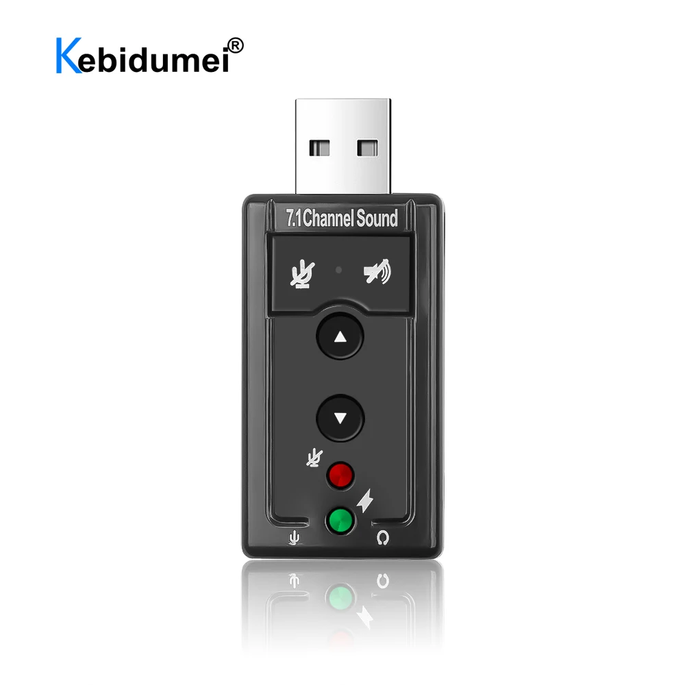 Виртуальная звуковая карта на 7 1 каналов внешняя USB 2 0 с микрофоном адаптер для