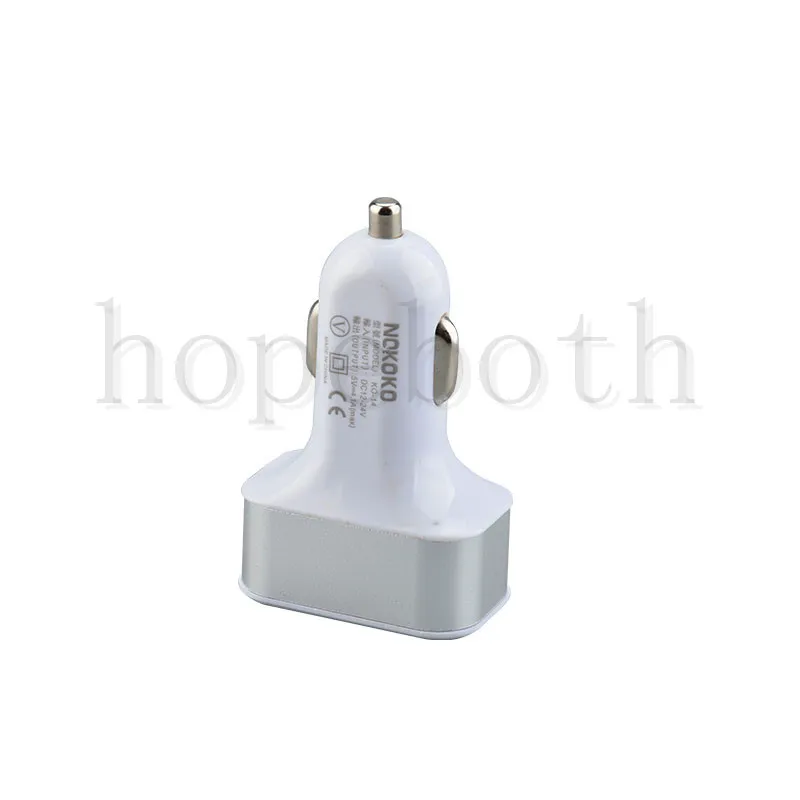 100 шт Универсальные 4 Usb порта Авто адаптер питания Автомобильные зарядные устройства для iphone samsung galaxy сотовый телефон gps mp3 mp4 автомобильное зарядное устройство