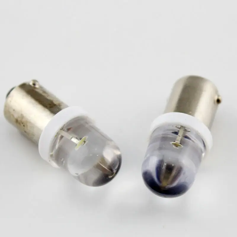 100x6V 6 3 V DC белый светильник 11 T4W BA9S H6W 1895 1SMD Светодиодная лампа для пинбола |