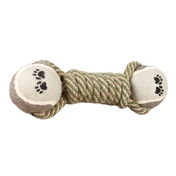 

Pet Cotton Rope Ball Toy Dumbbell Dog Molar Toy Cotton Rope Dog Toy Training Decompression Bite Toy Pet Toy