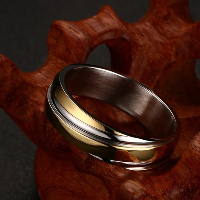 Wedding Ring for Women Men Stainless Steel Black Rose Gold Color Free velvet bag Gift,wedding rings,womens ring,couple rings,finger rings,jewelry rings,ring jewelry