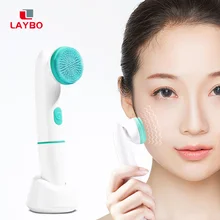 

Electric Facial Cleansing Brush Silicone Sonic Vibration Cleaner Deep Pore Cleaning Skin Massager Face Brush Face Cleaner