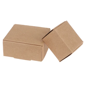 

10pcs Dollhouse Mini Simulation Express Box Kraft Paper Box Model Accessories Toy