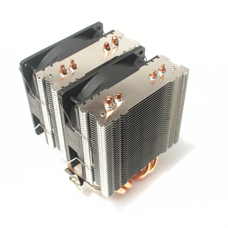 Процессор Кулер 4 прямого контакта с тепловым стержнем heat pipe двойная башня охлаждения вентилятор радиатора для Intel LGA 1150/1151/1155/1156/775/1366 AMD