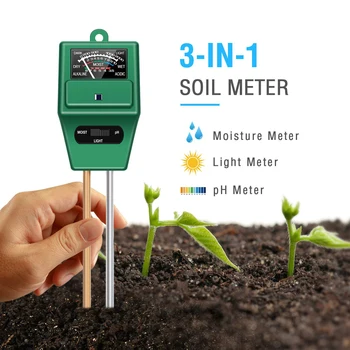 

3 in 1 Soil Meter Tester Moisture/ Light/ PH Tester Meter Analyzer for Garden Plant Flower Soil Instrument D30