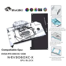 Bykski – bloc de refroidissement à eau pour GPU EVGA RTX 3060 XC, carte graphique 12 go/avec fond de panier, refroidisseur de radiateur 12V/5V N EV3060XC X