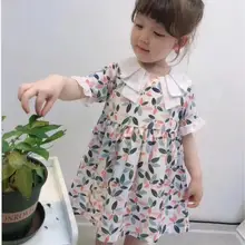 new baby girl dresses cotton print kids party dress fashion high-grade girls summer dress children clothing