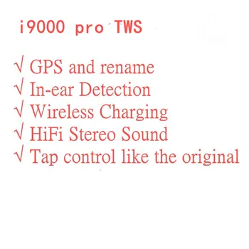 

i9000 Pro tws Bluetooth Earphone Metal Hinge Super Bass GPS Rename Wireless Earbuds Air 2 PK i9000 Max i500 i200 tws i12 i100000